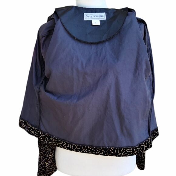 Norton McNaughton Black Velvet Gold Detail Blazer - Picture 11 of 13